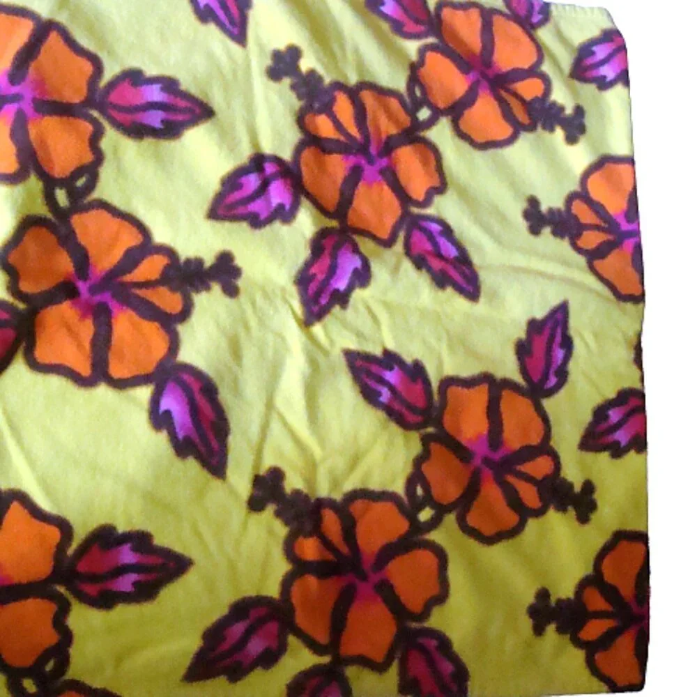 Vintage OLD NAVY Flower Power Dopamine Hawaiian Inspired Terry Beach Towel